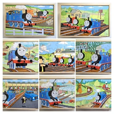 Thomas and Friends 8 rompecabezas en caja de madera 24 piezas 8,5 x 13,5 pulgadas Foto 1 de 4