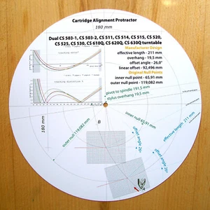Dual CS503/CS511/CS514/CS515/CS520/CS525/CS530/CS610Q/CS620Q Tonarm Winkelmesser - Bild 1 von 6