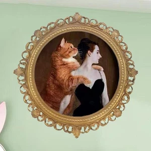 Antique Style Photo Frame Picture Display Frame 25 cm Golden Carved Resin - Picture 1 of 7