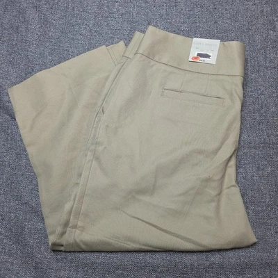 Laura Ashley Capri Pants Women's 12 Beige Cotton Stretch High Rise Classic Fit - Image 1 of 4