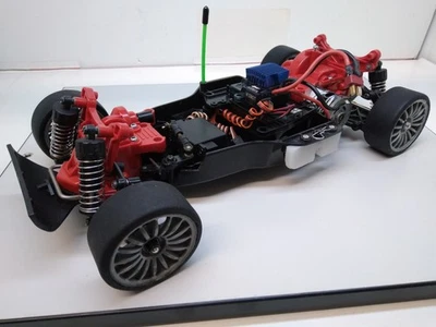 TAMIYA 1/10 TA02 TA-02 Chassis with Servo Motor and ESC Rear Wheel Drive Used - Image 1 of 4