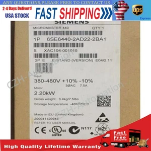 New Siemens 6SE6 440-2AD22-2BA1 6SE6440-2AD22-2BA1 MICROMASTER440 without filter - Picture 1 of 5