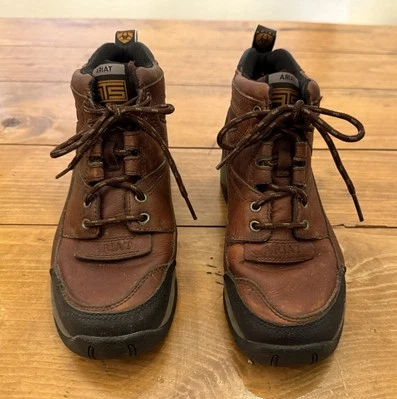 ARIAT Terrain Cordovan ATS Hiking Boots Size 6 Lace Up Brown Leather Work Shoes - Image 1 of 4