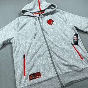 Cleveland Browns Sudadera con Capucha Para Hombres Grande Gris Polar NFL Fútbol Cremallera Completa - Imagen 1 de 13