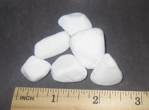 6 RARE TUMBLED NATURAL ANGELINITE CRYSTAL CALCITE STONE MINERALS FLORIDA ~ 45.1g - Picture 1 of 4