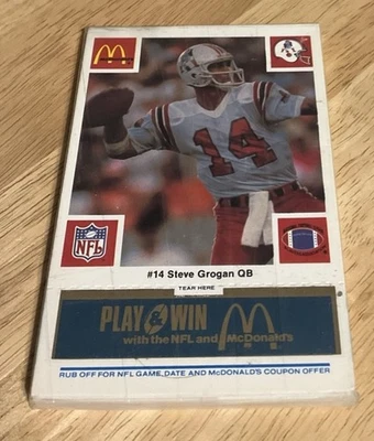 1986 McDonalds NFL New England Patriots Green Tab Card Set - Image 1 of 2