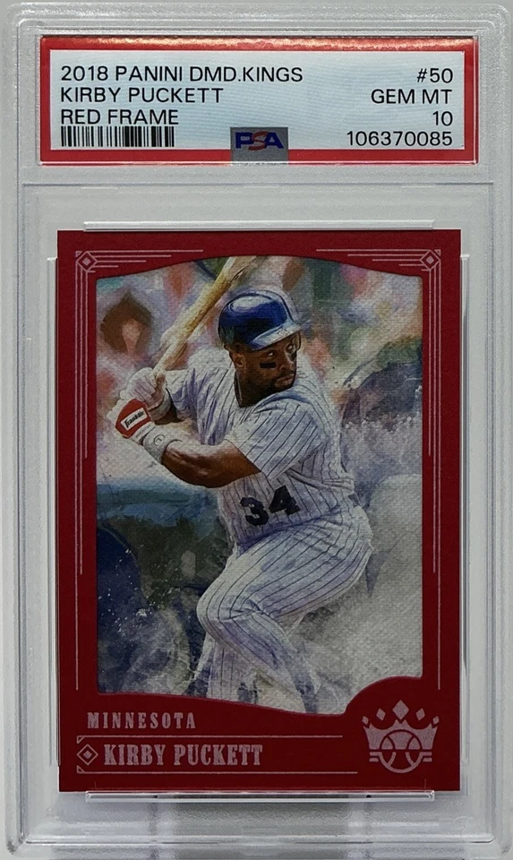 Kirby Puckett PSA 10 -2018 Panini Diamond Kings ‘Red Frame’ - Tragic Hero -Twins - Image 1 of 4