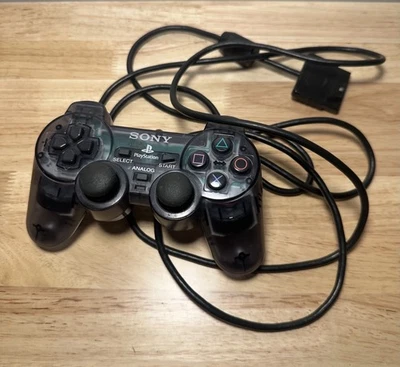 Mando PlayStation PS2 Oficial OEM DualShock Transparente Gris Humo SCPH-10010 Foto 1 de 4