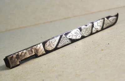 Antique Silver Decorated Bobby Pin. Hair Clip. Tie Casp. Hand Made. - Image 1 of 4