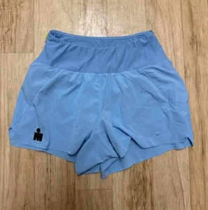 HOKA One One Lightweight Ironman Glide 4” Running Blue Shorts Sz S - Picture 1 of 10