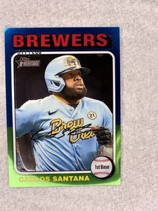 2024 Topps Heritage High Number "CHROME #011/699" Carlos Santana #77 - Bild 1 von 2
