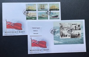 2013 Merchant Navy Double RM FDC. With Clydebank Special Handstamp. - Picture 1 of 1