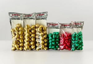 Vintage Pyramid Rauch ENORME lotto 152 ornamenti seta satinata lucentezza 56 GRN 28 ROSSO 68 ORO - Foto 1 di 14