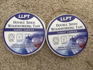 LLPT 4 Rollen Doppelseitiges Weiß Holzbearbeitung Klebeband 0,5 Zoll x 90 Fuß Neu - Bild 1 von 3