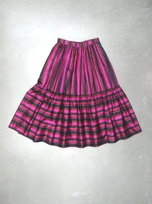 Falda Monzón Seda Vintage / Falda Medina / Falda Rayas Monzón Vintage Foto 1 de 4