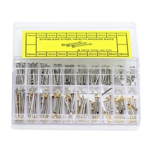 200Pack 10-20mm Watch Strap Assortment Tube Pins Bracelet Rivet Set - Picture 1 of 13