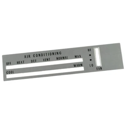 Heater Air Conditioning Panel Control Placard Brushed 1970-72 Oldsmobile Cutlass - Image 1 of 4