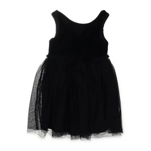 H&M, Kleid, Größe: 98, Schwarz, Polyamid/Viskose/Polyester, Einfarbig, Samt #FJK - Bild 1 von 5
