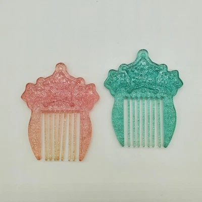 VTG My Little Pony G1 Princess Glitter Comb Lot of 2 Sparkle Sunbeam Pink Teal - Image 1 of 4