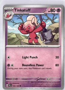 Tinkatuff 103/193 Paldea Evolved Regular Uncommon NM Pokemon Card - Picture 1 of 2
