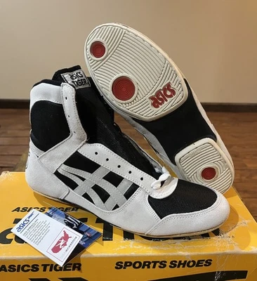 Zapatos de lucha Asics Tiger Split Second 1988 vintage negros/naturales talla 10 Foto 1 de 4
