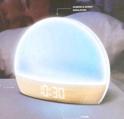 Brookstone Sunrise Alarm Clock With Soft LED Lights New Open Box - Image 1 of 4