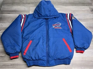 Vintage 90's Buffalo Bills Pro Player Puffer Jacket Mens Size Medium Embroidered - Picture 1 of 13