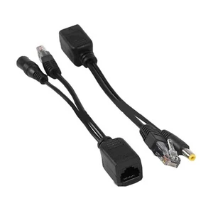 12V POE Adapter Cable Cord RJ45 Injector Splitter Network Power over Ethernet - Photo 1/11