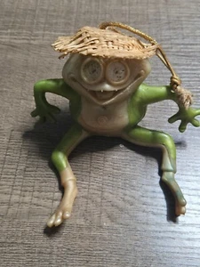 Vintage © 1966 Oily Jiggler ~ Russ Berrie Bros ~ Fruggy Frogger No Eyes/Tag/Tie - Picture 1 of 14