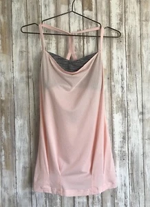 Lululemon C.Y.B. Tanque Pretty Pink Angel Wing Grey Space Dye Wee Stripe 4 - Imagen 1 de 5