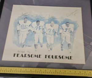 L. A. RAMS - FEARSOME FOURSOME 16" x 20" Color Lithograph numbered and Signed.  - Picture 1 of 10