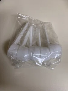 Esslöffel, 4" lang, weißer Kunststoff, Maße 1 EL oder 1 Teelöffel - 5er Set - Bild 1 von 8