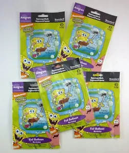 Sponge Bob Square Pants Happy Birthday 17” Foil Balloons Lot of 5 Balloons - Picture 1 of 5