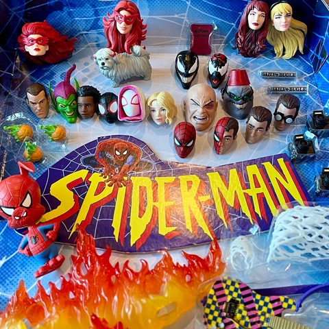 Marvel Legends Spider-man retro Miles Morales Spiderverse head Gwen Stacy UPICK Cover