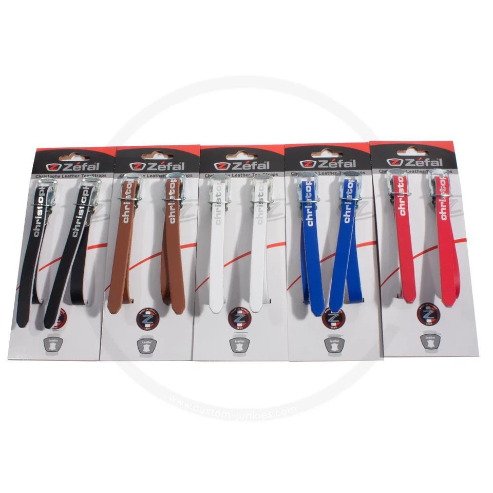 Correa de pedal de cuero Zefal Christophe 516 correa de cuero vintage bicicleta de carretera Fixie - Imagen 1 de 1