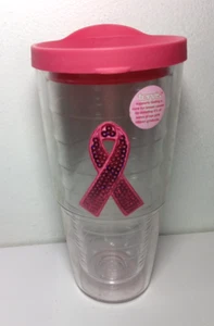 Tervis Pink Sequin Breast Cancer Awareness Ribbon 24 oz Insulated Tumbler - Picture 1 of 3