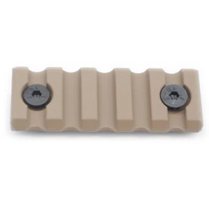 5 Steckplätze Picatinny Schienenabschnitt Dual Interface beide Keymod & M-Lok Montagesystem _ hellbraun - Bild 1 von 8