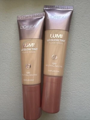2x L’Oréal Lumi Le Glow Tint Light Weight Fluid  120 Neutral - Image 1 of 2
