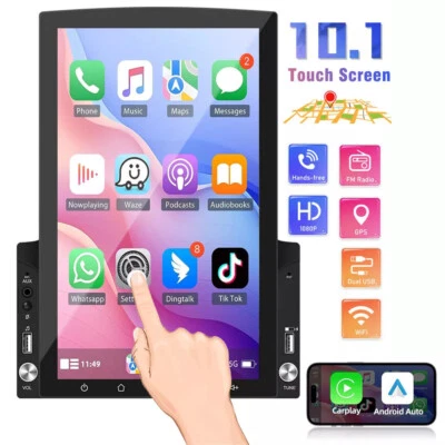 Android 13.0 Double Din Car Stereo Wireless Apple CarPlay Radio GPS Navi WiFi FM - Image 1 of 4