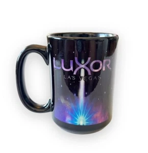 Luxor Las Vegas Coffee Mug Cup Sphinx Pyramid Black Purple Souvenir Casino Hotel - Picture 1 of 9