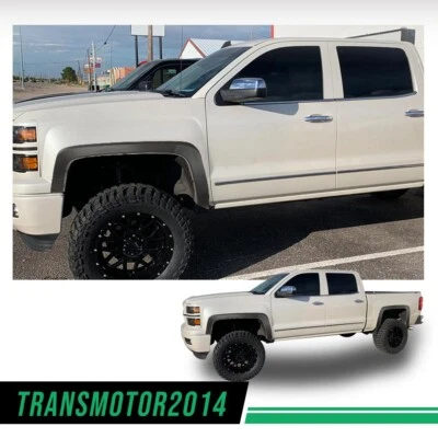 FIT FOR 2014-2019 CHEVY SILVERADO 1500 2500 3500 FACTORY STYLE FENDER FLARES 4PC Foto 1 de 4