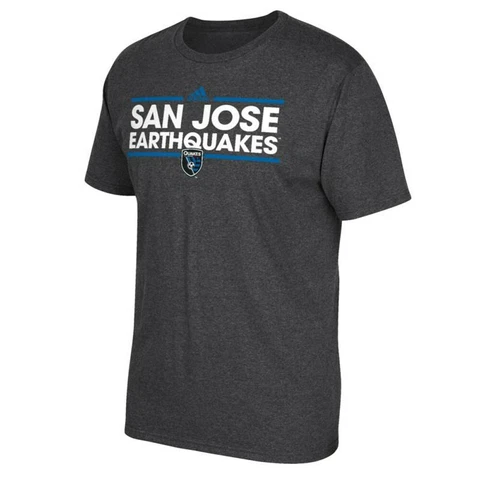 San Jose Earthquakes MLS Adidas Dassler Team Graphic Men's Grey T-Shirt Cover