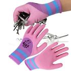 Pink Working Gloves Nylon Protective Mittens Tool Rubber Coated Glove  Female