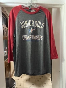 Women's Large Junior Gold Bowling Championship Long Sleeve - Picture 1 of 3