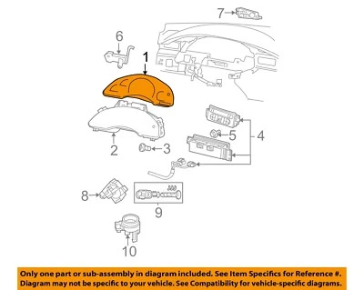 Medidor de velocímetro usado se adapta a: Chrysler Pacifica Cluster 2008 MPH sin navegación d Foto 1 de 3