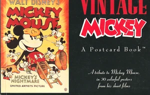 VINTAGE MICKEY: A 30 POSTCARD BOOK OF POSTERS By Walt Disney Productions - Imagen 1 de 8