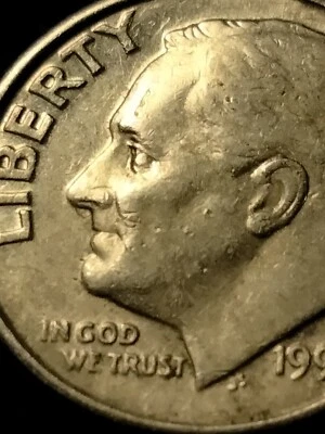 1994 P Roosevelt Dime Multiple Errors Die Clash Die Break Striking Error - Image 1 of 4