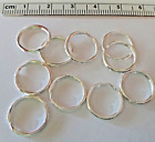 20 Silver Base Metal 12 mm Split Rings to Attach Charms to a Bracelet Chain