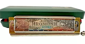 Vintage Hohner Mundharmonikas Super 270/48 Chromonika mit Koffer Tonart G - Bild 1 von 8
