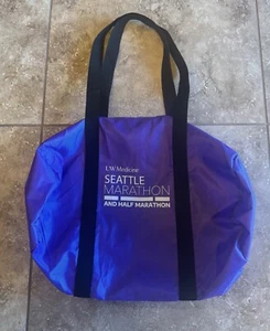 UW Medicine SEATTLE MARATHON AND HALF-MARATHON Tote Duffle Bag Purple Black NEW - Picture 1 of 7